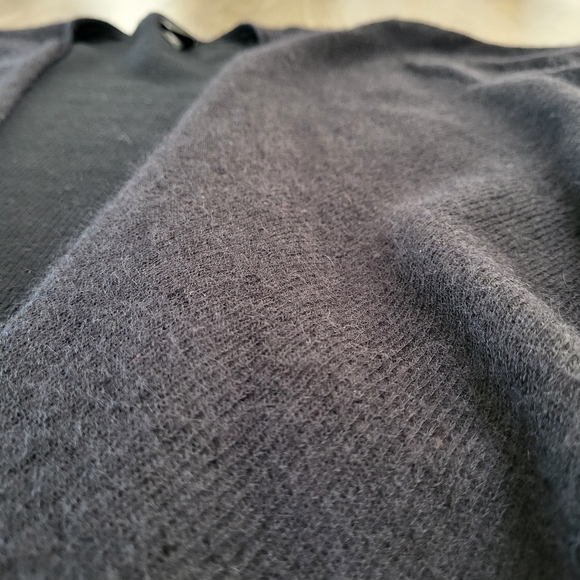 Eileen Fisher Open Front Cardigan Sweater Wool Mohair Size 1X Waterfall Black - Picture 4 of 8